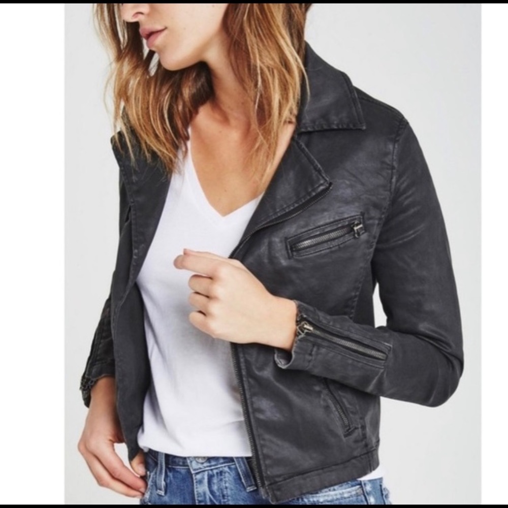 Ag Adriano Goldschmied Leatherette Moto Jacket